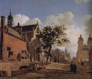 Jan van der Heyden Church of Jesus landscape oil painting artist